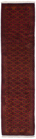 26713- Royal Balutch Persian Hand-knotted Authentic/Nomadic/Tribal Rug/Carpet/ Size: 9'1" x 2'4"