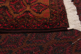 26713- Royal Balutch Persian Hand-knotted Authentic/Nomadic/Tribal Rug/Carpet/ Size: 9'1" x 2'4"