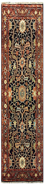 24773 - Royal Heriz Hand-Knotted/Handmade Indian Rug/Carpet Traditional/Authentic/Size: 10'2" x 2'7"