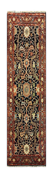 24773 - Royal Heriz Hand-Knotted/Handmade Indian Rug/Carpet Traditional/Authentic/Size: 10'2" x 2'7"