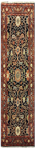 24773 - Royal Heriz Hand-Knotted/Handmade Indian Rug/Carpet Traditional/Authentic/Size: 10'2" x 2'7"