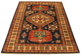 22467 - Royal Kazak Hand-Knotted/Handmade Afghan Tribal/Nomadic Authentic/Size: 5'11" x 4'1"