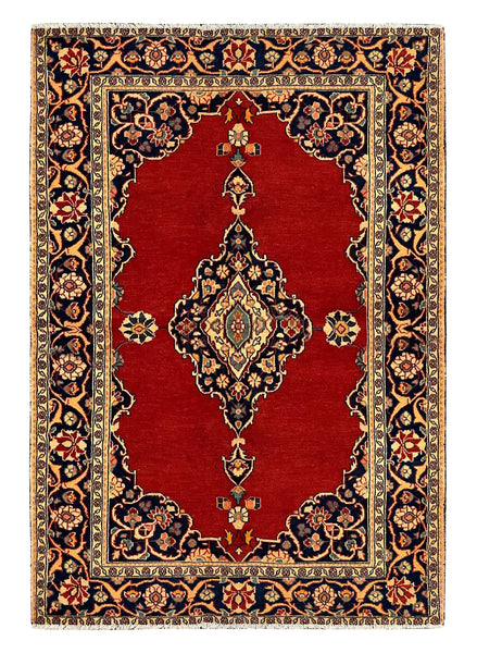 24290-Hamadan Hand-Knotted/Handmade Persian Rug/Carpet Tribal Authentic/ Size: 6'9" x 4'8"