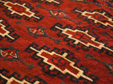 14645 - Turkoman Persian Hand-weaved Antique Authentic/Traditional Nomadic/Tribal Sumac-bag/ Size: 3'9" x 2'7"
