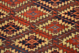 14650 - Turkoman Russian Hand-knotted Antique Tekke-design Authentic/Traditional Nomadic/Tribal Carpet/Rug/ Size: 4'0" x 2'3"