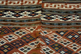 14646 - Shiraz Persian Hand-weaved Antique Authentic/Traditional Nomadic/Tribal/ Size: 6'4" x 4'9"