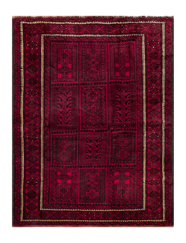 24346-Balutch Hand-Knotted/Handmade Persian Rug/Carpet Tribal/Nomadic Authentic/ Size: 6'4" x 4'3"