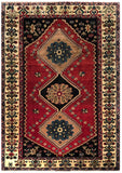 24242 - Shiraz Hand-Knootted/Handmade Persian Rug/Carpet Tribal/Nomadic Authentic/Size: 8'1" x 4'7"