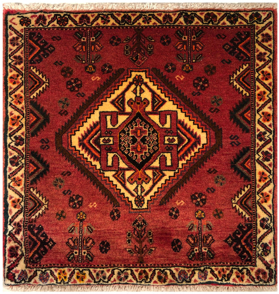 23866-Ghashgai Hand-Knotted/Handmade Persian Rug/Carpet Tribal/ Nomadic/Authentic/Size: 1'10" x 2'2"