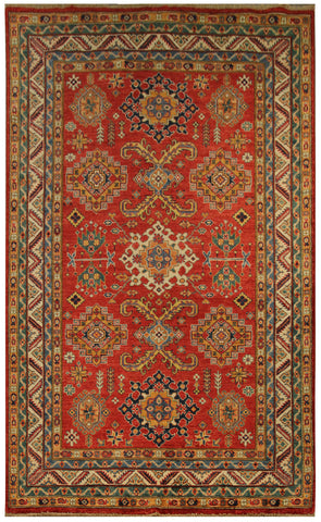 22461 -  Royal Kazak Hand-Knotted/Handmade Afghan Tribal/Nomadic Authentic/Size: 6'10" x 5'1"