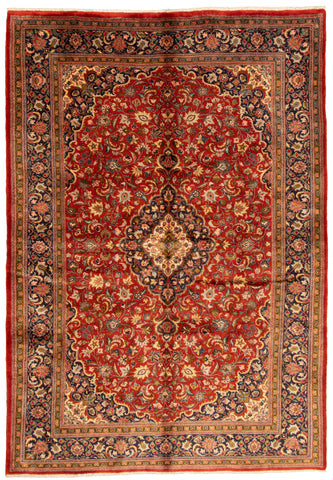 26711-Sarough Handmade/Hand-Knotted Persian Rug/Carpet Traditional Authentic/ Size: 9'8"x 6'7"