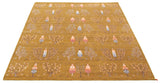 24880- Chobi Ziegler Hand-knotted/Handmade Indian Rug/Carpet Traditional Authentic/Size: 10'1" x 7'11"/307cm x 241cm