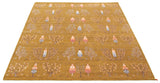 24880- Chobi Ziegler Hand-knotted/Handmade Indian Rug/Carpet Traditional Authentic/Size: 10'1" x 7'11"