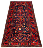 24827-Hamadan Hand-Knotted/Handmade Persian Rug/Carpet Traditional Authentic/ Size/: 9'10" x 3'5"