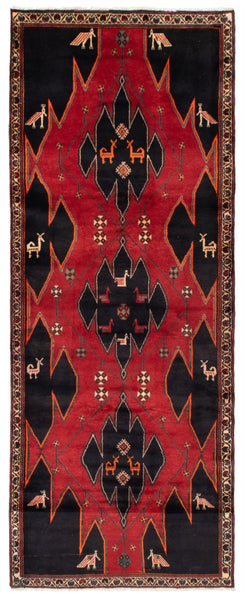 24799-Hamadan Hand-Knotted/Handmade Persian Rug/Carpet Traditional Authentic/ Size: 10'0" x 4'0"/305cm x 122cm