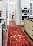24820 - Heriz Hand-Knotted/Handmade Persian Rug/Carpet Traditional/Authentic/Size: 14'9" x 3'10"/389cm x 117cm