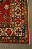 22460 - Kazak Hand-Knotted/Handmade Afghan Tribal/Nomadic Authentic/Size: 5'5" x 5'1"