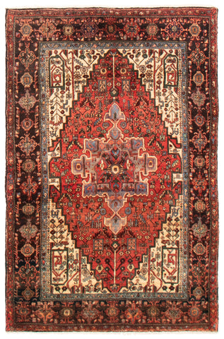26092-Hamadan Hand-Knotted/Handmade Persian Rug/Carpet Traditional/Authentic/ Size: 7'10'' x 5'1''