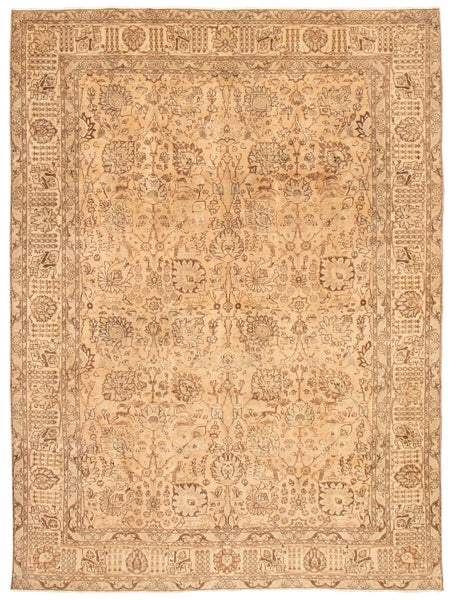24882-Tabriz Vintage Hand-Knotted/Handmade Persian Rug/Carpet Traditional Authentic/ Size: 13'1" x 9'8"
