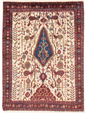 24857 - Afshar Hand-Knotted/Handmade Persian Rug/Carpet Tribal/Nomadic Authentic/Size: 5'4" x 4'0"/163cm x 122cm