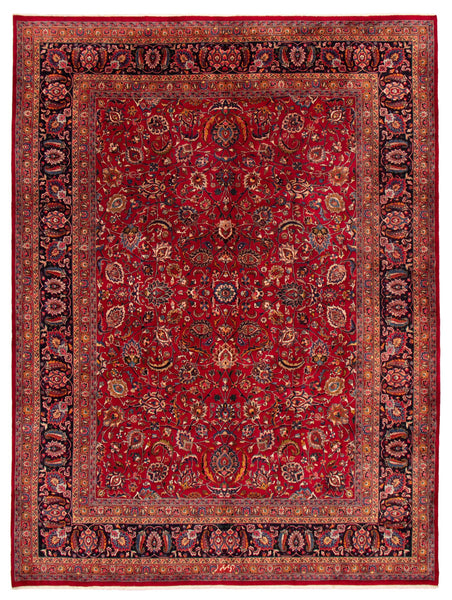 25414-Mashad Hand-Knotted/Handmade Persian Rug/Carpet Traditional Authentic/ Size: 13'0" x 9'9"
