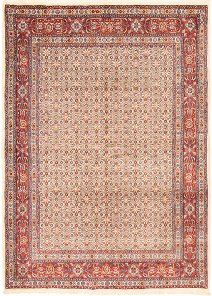 26727-Moud Handmade/Hand-Knotted Persian Rug/Traditional/Carpet Authentic/ Size: 7'9" x 5'7"