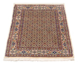 26732-Moud Handmade/Hand-Knotted Persian Rug/Traditional/Carpet Authentic/ Size/: 3'8" x 2'6"