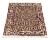 26732-Moud Handmade/Hand-Knotted Persian Rug/Traditional/Carpet Authentic/ Size/: 3'8" x 2'6"