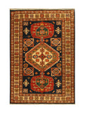 22453 - Royal Kazak Hand-Knotted/Handmade Afghan Tribal/Nomadic Authentic/Size: 6'2" x 4'1"