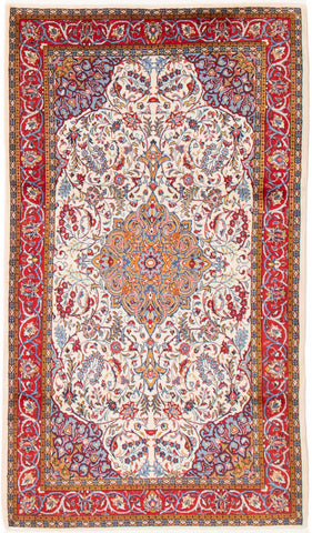 26142-Sarough Hand-Knotted/Handmade Persian Rug/Carpet Traditional Authentic/ Size: 7'3"x 4'4"