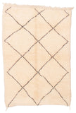 26726- Hand-knotted Beni Ourain Morocco Rug/Authentic/Nomadic/Tribal Rug/Carpet/ Size: 7'9" x 5'4"