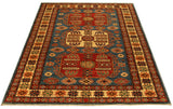 22469 -  Royal Kazak Hand-Knotted/Handmade Afghan Tribal/Nomadic Authentic/Size: 5'10" x 4'1"
