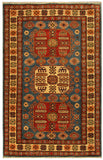 22469 -  Royal Kazak Hand-Knotted/Handmade Afghan Tribal/Nomadic Authentic/Size: 5'10" x 4'1"