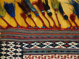 14646 - Shiraz Persian Hand-weaved Antique Authentic/Traditional Nomadic/Tribal/ Size: 6'4" x 4'9"