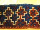 15144-Balutch Tent Band Hand-Knotted/Handmade Persian Rug/Carpet Tribal/Nomadic Authentic/ Size: 4'9" x 4"