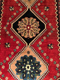 24242 - Shiraz Hand-Knootted/Handmade Persian Rug/Carpet Tribal/Nomadic Authentic/Size: 8'1" x 4'7"