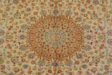 15047 - Ghom Persian Hand-Knotted Authentic/Traditional Carpet/Rug Silk-made Signed-piece/ Size: 6'7" x 4'7"