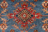 22449 -Royal Kazak Hand-Knotted/Handmade Afghan Tribal/Nomadic Authentic/Size: 4'10" x 3'5"