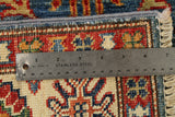 22449 -Royal Kazak Hand-Knotted/Handmade Afghan Tribal/Nomadic Authentic/Size: 4'10" x 3'5"