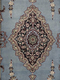 15031 - Isfahan Persian Hand-Knotted Authentic/Traditional Carpet/Rug Silk-made/ Size: 4'0" x 2'7"