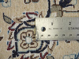 15043 - Nain Persian Hand-Knotted Authentic/Tribal/ Nomadic Carpet/Rug Silk-made/Size: 8'6" x 5'9"