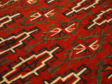 15129-Turkmen Sumac Bag Hand-Knotted/Handmade Persian Rug/Carpet Tribal/Nomadic/Authentic/ Size: 3'3" x 2'7"