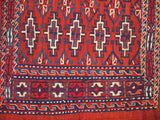 15149-Turkmen Sumac Bag Hand-Knotted/Handmade Persian Rug/Carpet Tribal/Nomadic/Authentic/ Size: 3'5" x 2'7"