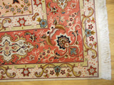 15050 - Tabriz Persian Hand-knotted Authentic/Traditional Carpet/Rug Silk-made/ Size: 8'2" x 8'2"