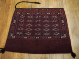 15116-Turkeman Sumac Bag Hand-Knotted/Handmade Persian Rug/Carpet Tribal/Nomadic Authentic/ Size: 3'6" x 2'10"