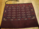 15116-Turkeman Sumac Bag Hand-Knotted/Handmade Persian Rug/Carpet Tribal/Nomadic Authentic/ Size: 3'6" x 2'10"