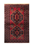 23429-Balutch Hand-Knotted/Handmade Afghan Rug/Carpet Tribal/Nomadic Authentic /Size: 6'8" x 3'7"