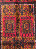23428-Balutch Hand-Knotted/Handmade Afghan Rug/Carpet Tribal/Nomadic Authentic /Size: 6'0" x 3'4"