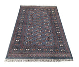 25041-Bokhara Hand-Knotted/Handmade Pakistani Rug/Carpet Tribal/Nomadic Authentic/ Size: 6'0" x 4'2"