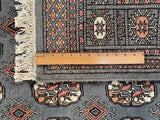 25041-Bokhara Hand-Knotted/Handmade Pakistani Rug/Carpet Tribal/Nomadic Authentic/ Size: 6'0" x 4'2"